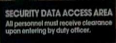 Security Data Access Area